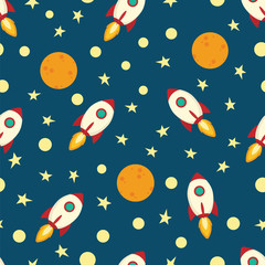 pattern with spaceship