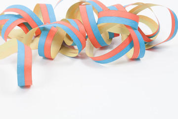 Colorful retro paper streamer