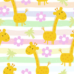 Cute giraffe Pattern print for kids