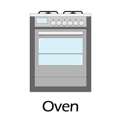 Color vector illustration of the oven.