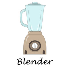 Color vector illustration of the blender.
