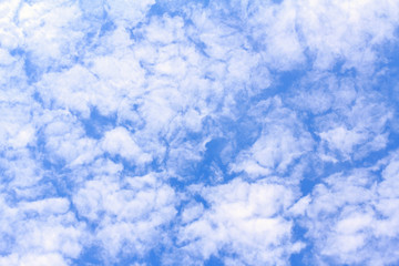 Fototapeta na wymiar Blue sky with white clouds. rain clouds on sunny summer or spring day.