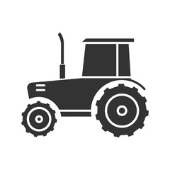 Tractor glyph icon