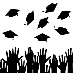 high school graduation.vector illustration