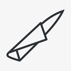 Knife Dagger Minimal Flat Line Outline Stroke Icon Pictogram Symbol