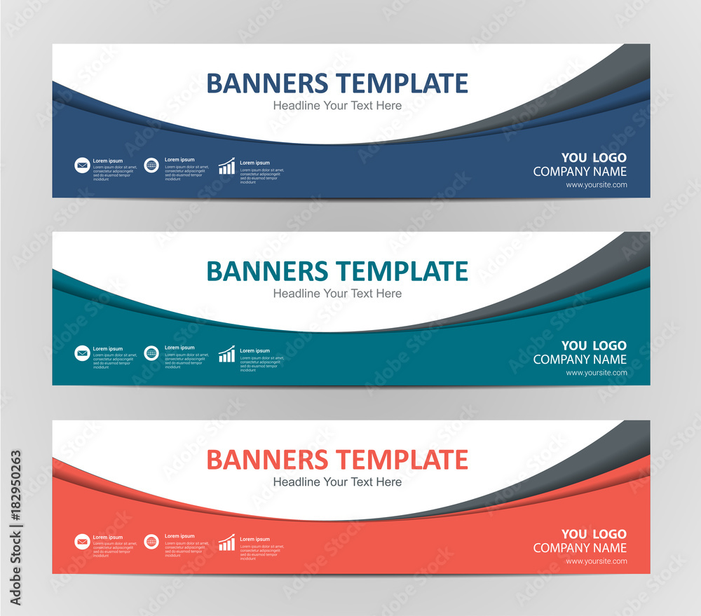 Wall mural abstract web banner design background or header templates