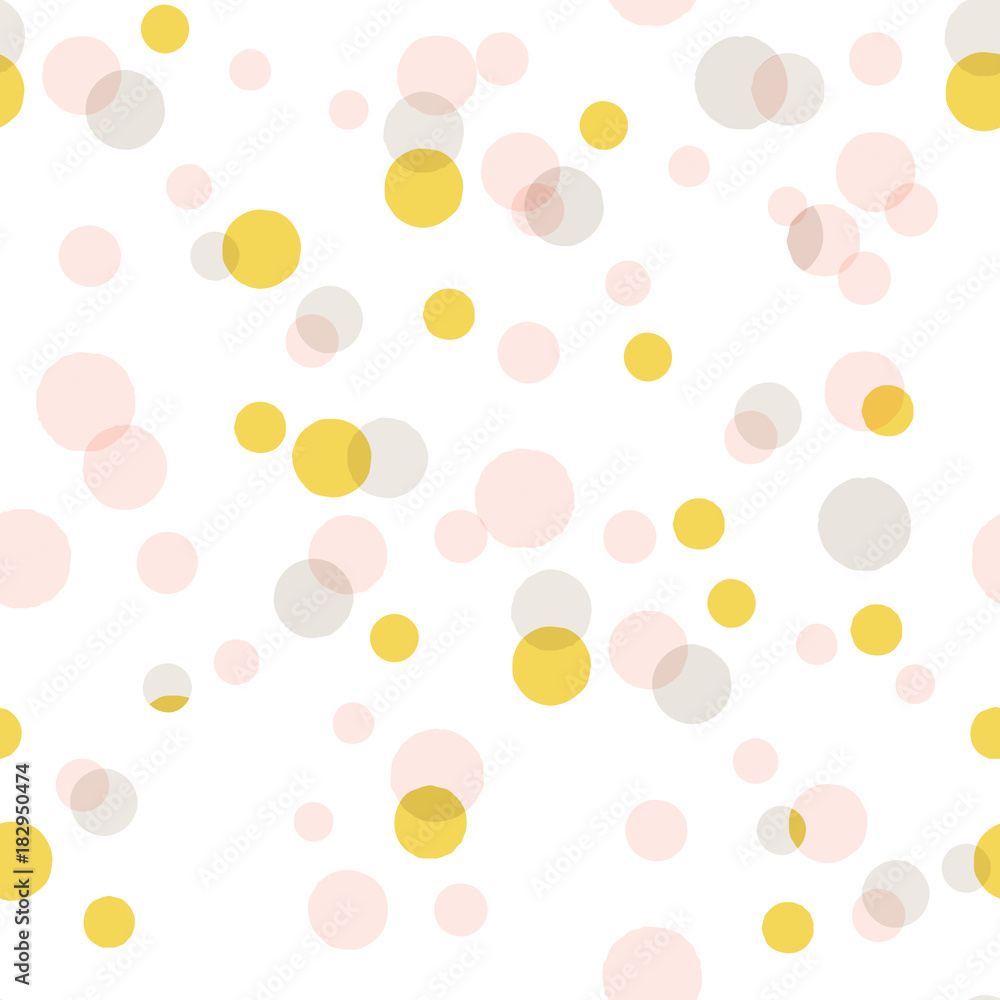 Poster Vector seamless pattern with big confetti.