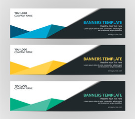 Fototapeta premium Abstract Web banner design background or header Templates