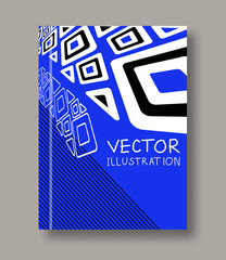 Geometric ethnic abstract color flyer.