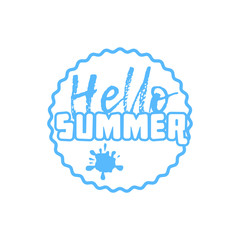 Hello Summer on color circle.
