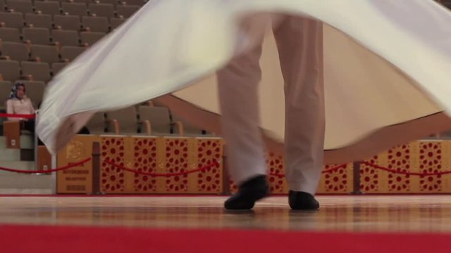 Konya / turkey - 23 August 2017: Mevlana Culture Centre Whirling Dervishes Sacred Ceremony.