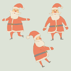 The character of Santa Claus in various poses.