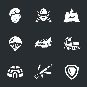 Vector Set of Arctic Russian Army.
