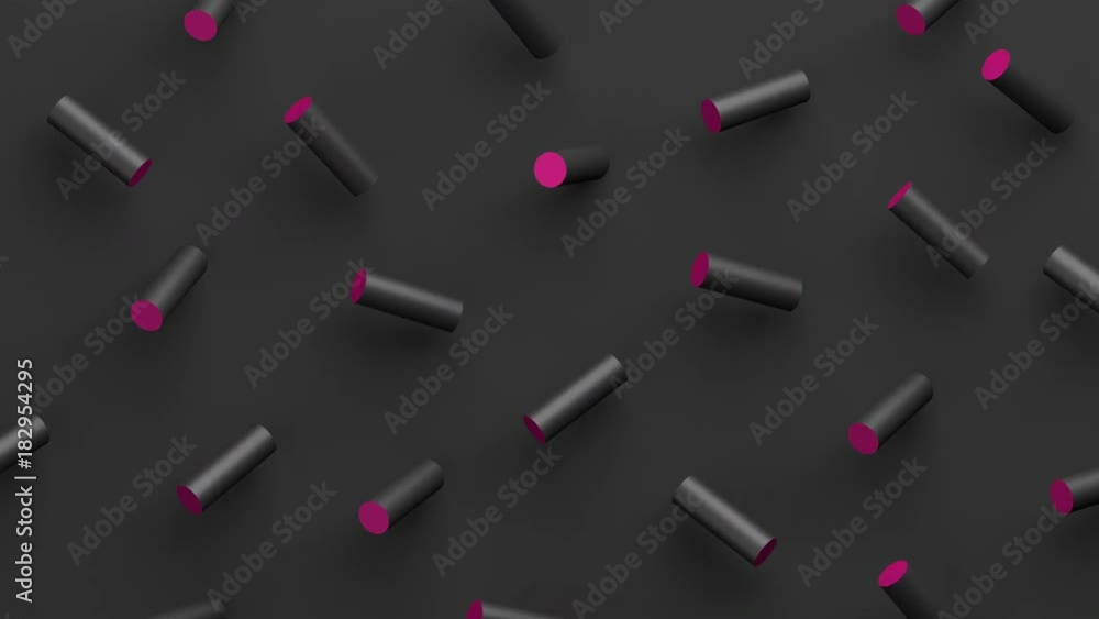 Poster Seamless abstract 3d rendering of geometric shapes. Computer generated loop animation. Modern background design for poster, cover, branding, banner, placard. 4k UHD