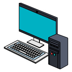 Fototapeta premium desktop computer isolated icon vector illustration design
