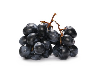 Dark grapes, isolated on white background
