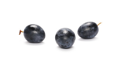 Dark grapes, isolated on white background