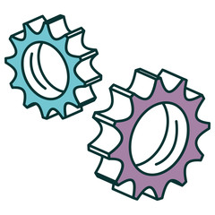 gear machine isolated icon vector illustration design