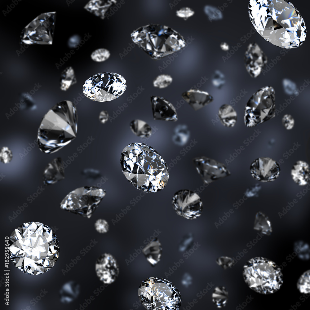 Wall mural diamond rain