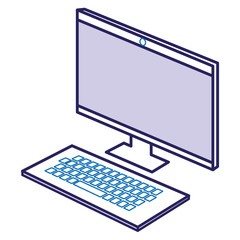 Fototapeta premium desktop computer isolated icon vector illustration design