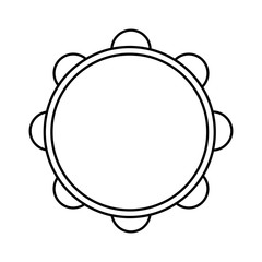 Tambourine music instrument icon vector illustration graphic design