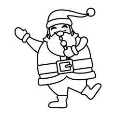 Funny santa claus cartoon icon vector illustration graphic design