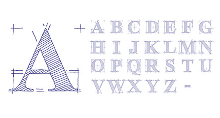Technical Drawing Font
