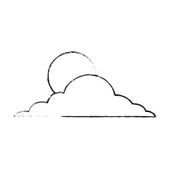 Fototapeta premium sun cloud day sky natural climate vector illustration
