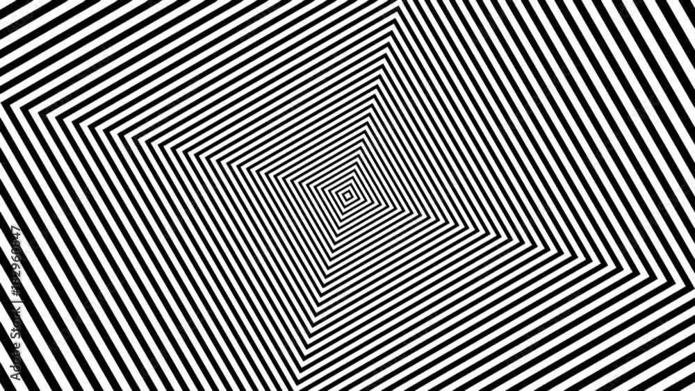 Aufkleber abstract black and white stripes. 3d rendering seamless loop background