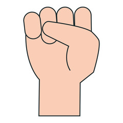 hand up fist icon vector illustration design