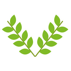 Obraz premium leafs crown isolated icon vector illustration design