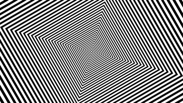 Abstract Black and White stripes. 3d rendering seamless loop background