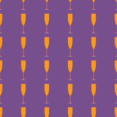 Wineglasses vector illustration on a seamless pattern background