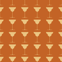 Wineglasses vector illustration on a seamless pattern background