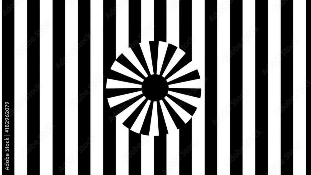 Aufkleber abstract black and white stripes. 3d rendering seamless loop background