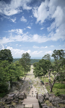 landscape view from preah vihear mountain in north cambodia