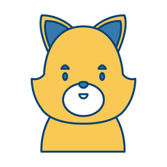 Cute cat head cartoon icon vector illustration graphic design