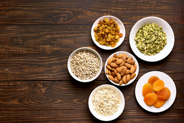 Ingredients for cooking granola