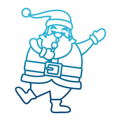 Funny santa claus cartoon icon vector illustration graphic design