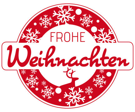 Frohe Weihnachten - Button