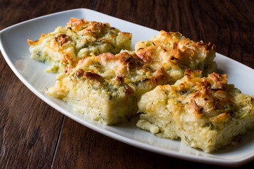 Turkish Borek with Zucchini and Cheese.