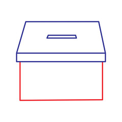 cardboard box for voting political electoral vector illustration