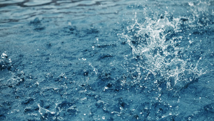 Obraz premium Water background / Water is a transparent and nearly colorless chemical substance that is the main constituent of Earth's streams, lakes, and oceans, and the fluids of most living organisms