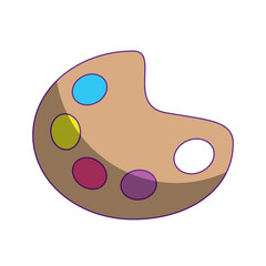 artistic palette color paint art school vector illustration