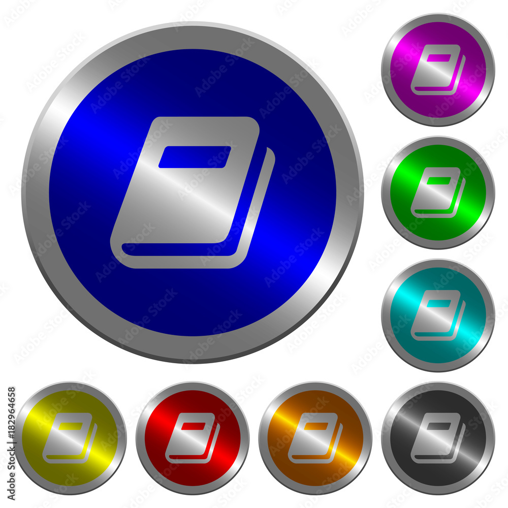 Poster personal diary luminous coin-like round color buttons