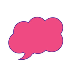 pink speech bubble message dialog chat vector illustration
