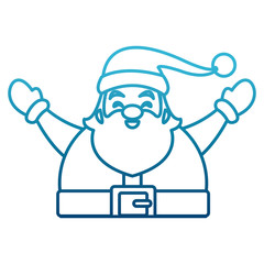 Santa claus funny face cartoon icon vector illustration graphic design