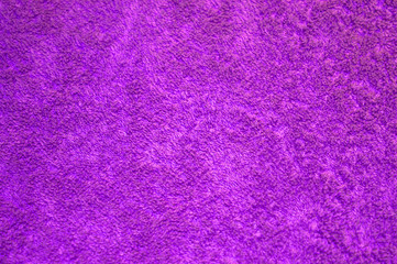 Pink cotton towel texture, cotton fibers of bath towel background