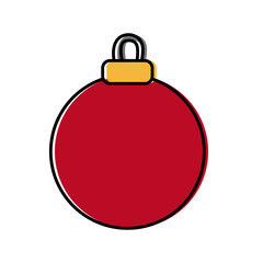 Christmas decorative ball icon vector illustration graphic design