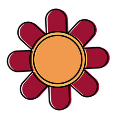 Beautiful flower symbol icon vector illustration graphic design